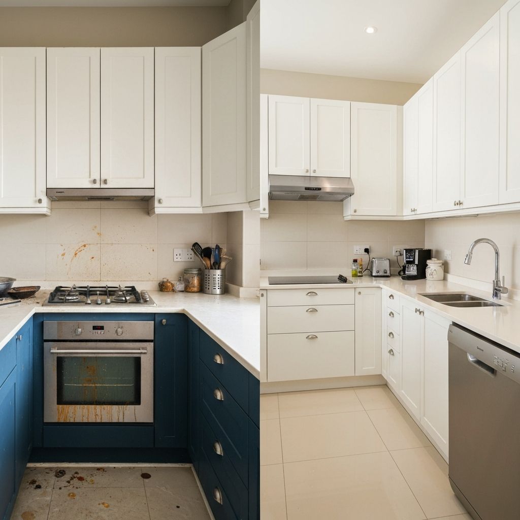 Before and After Kitchen Cleaning